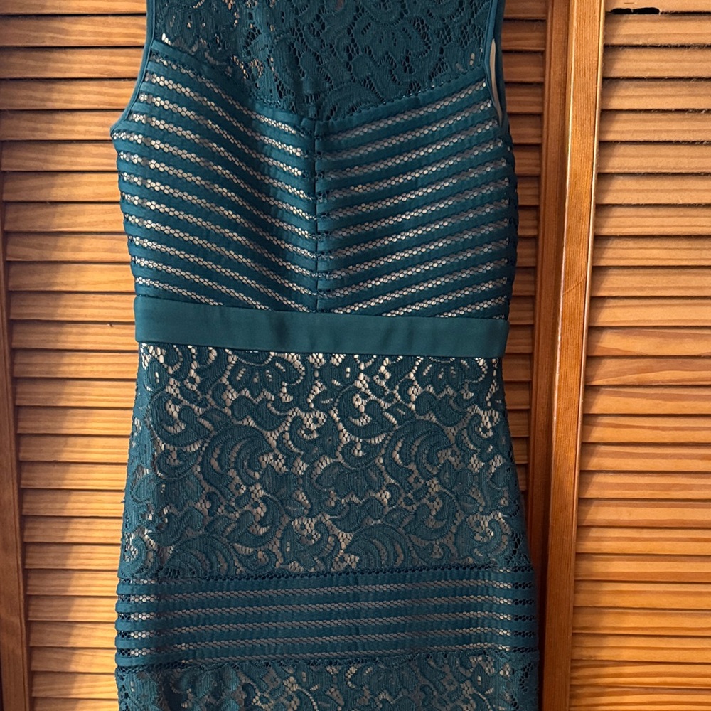 Dress Barn Teal Lace Mini Dress